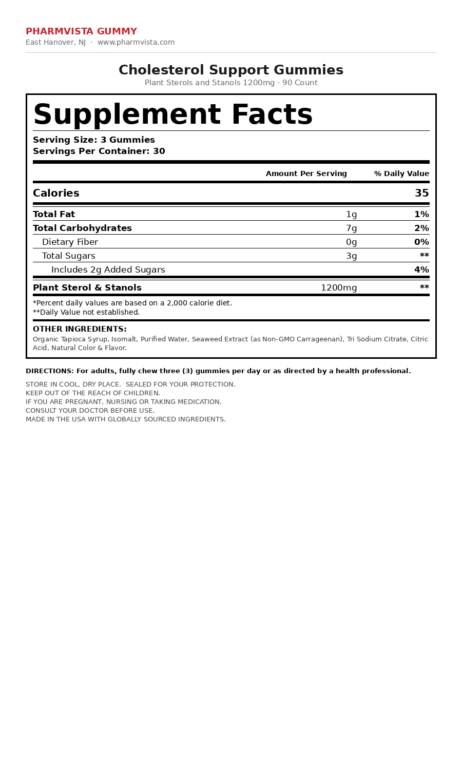 Supplement Facts panel
